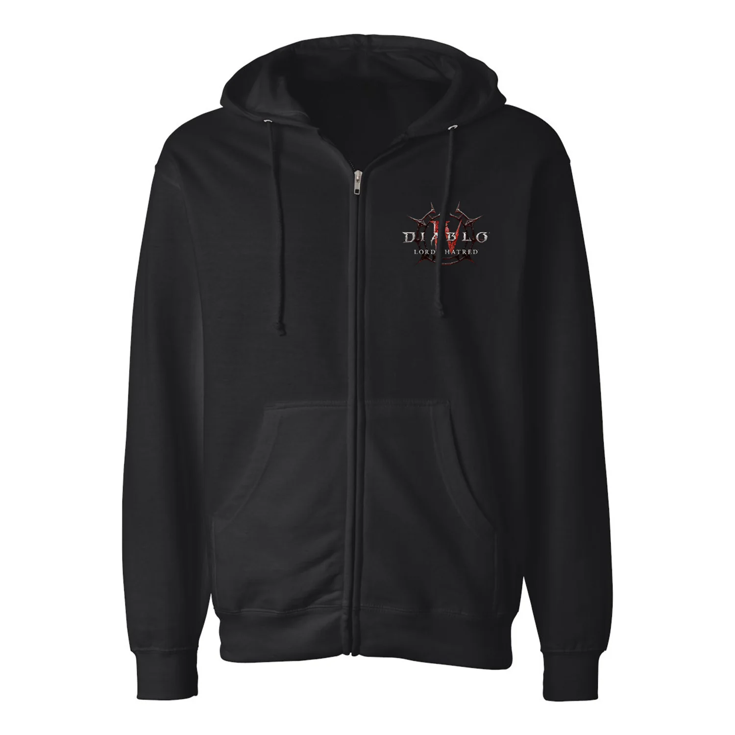 Diablo IV: Lord of Hatred Logo Black Zip-Up Hoodie - Image 2