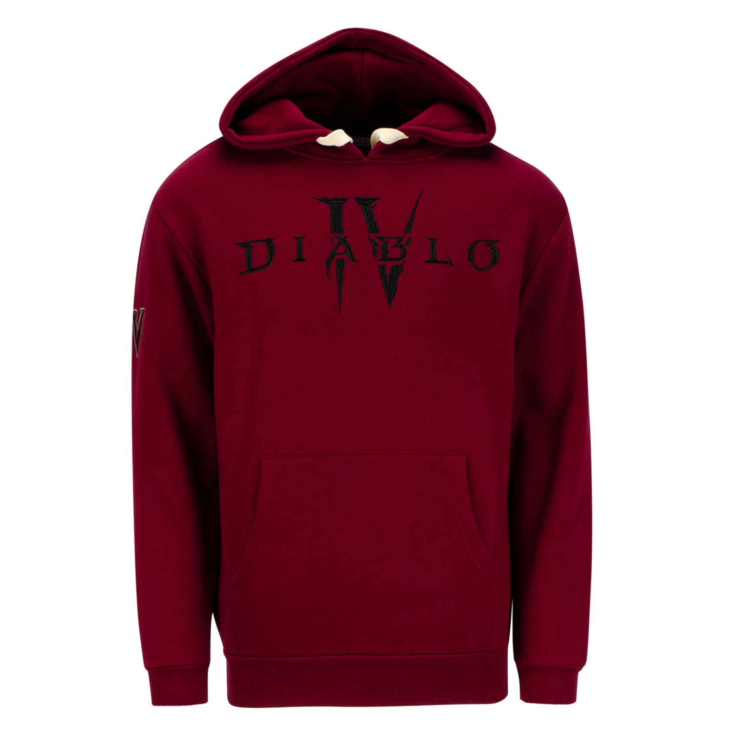 Diablo IV Heavy Weight Patch Burgundy Pullover Hoodie