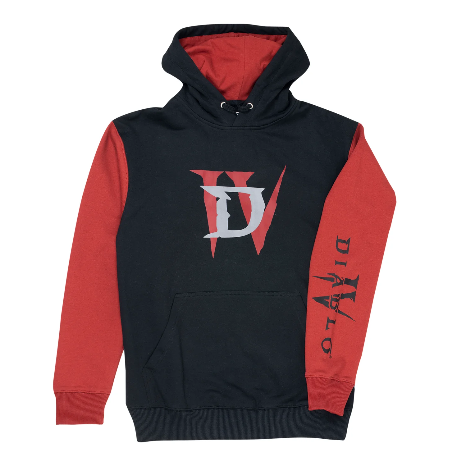 Diablo IV Logo Black Colourblock Pullover Hoodie - Image 2