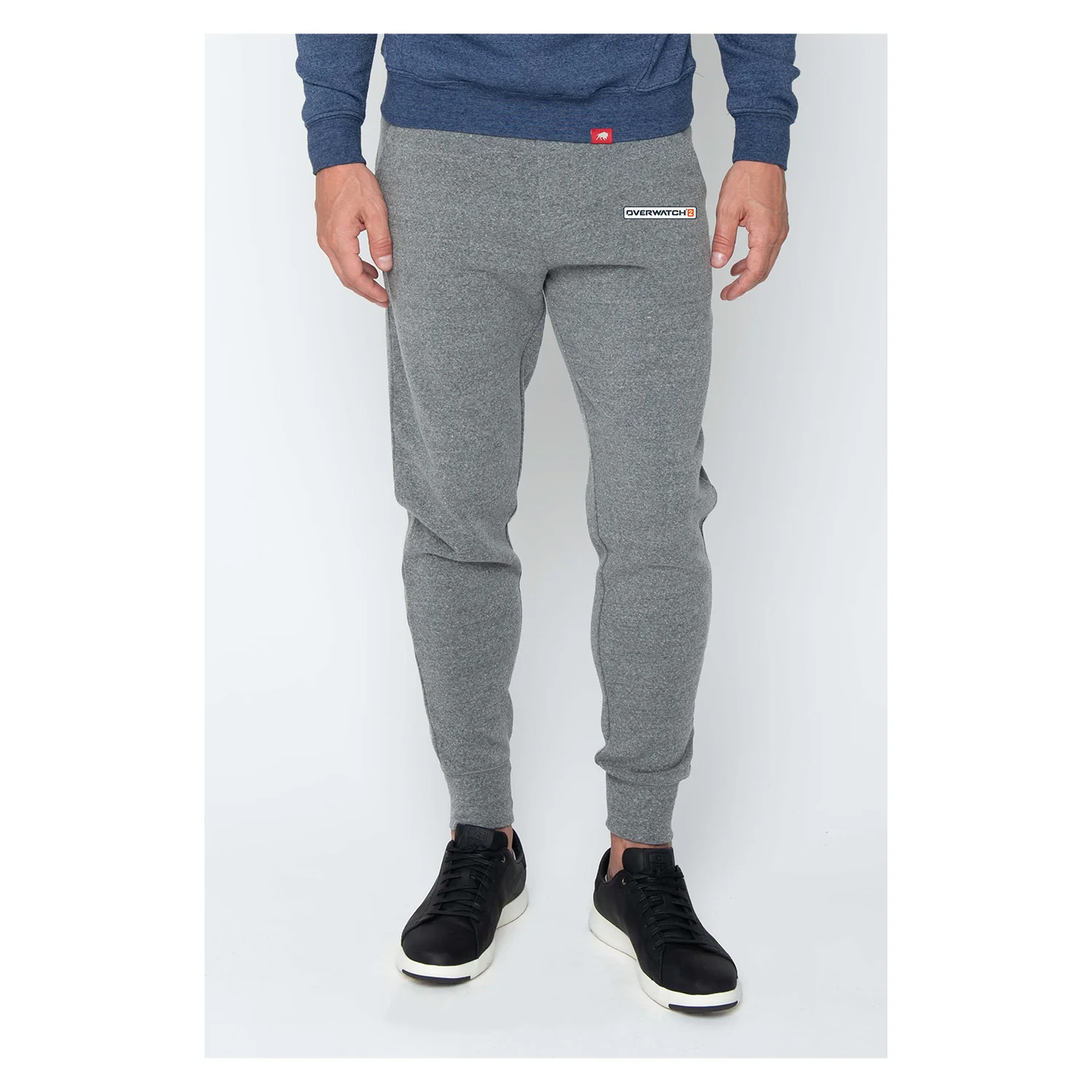 Overwatch 2 Logo Patch Heather Grey Joggers - Image 2