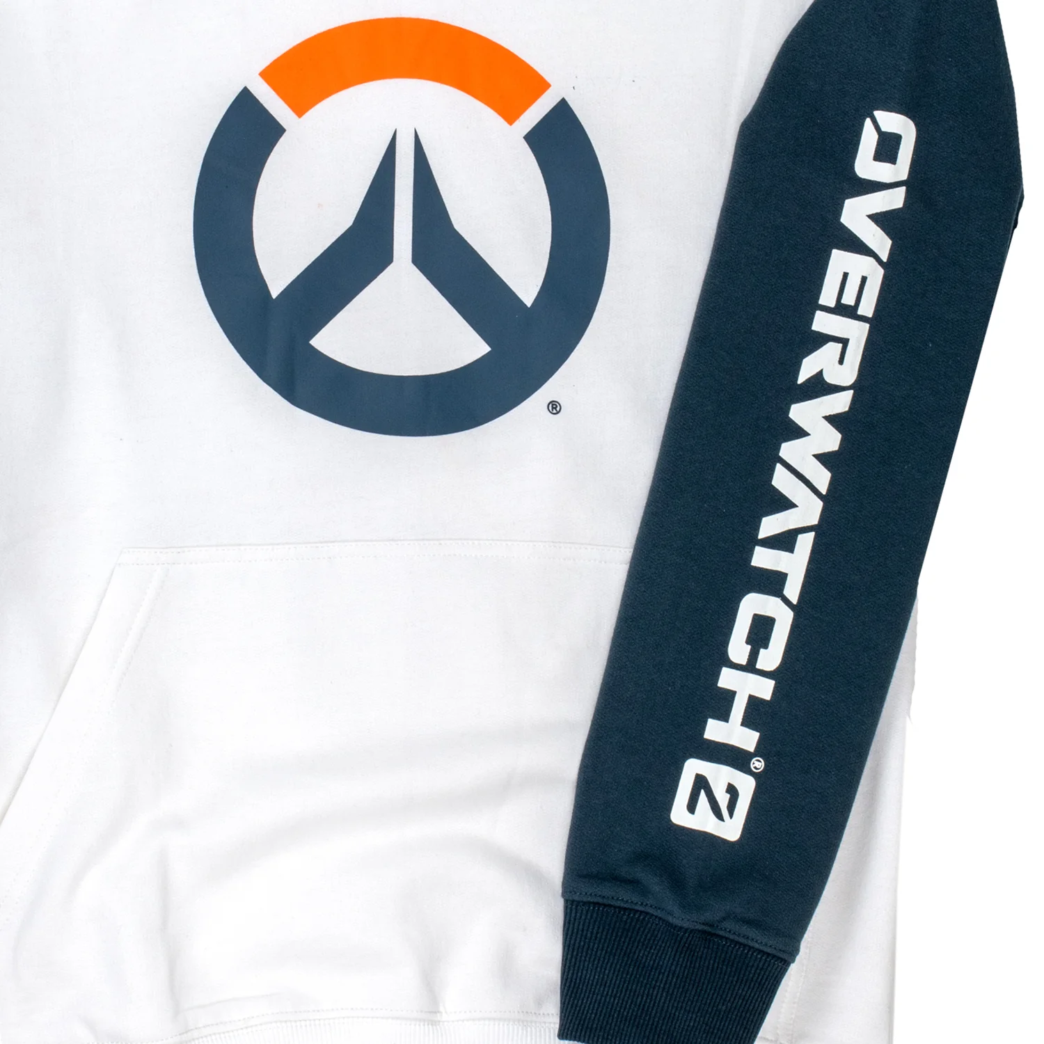Overwatch 2 Logo White Colourblock Pullover Hoodie - Image 5