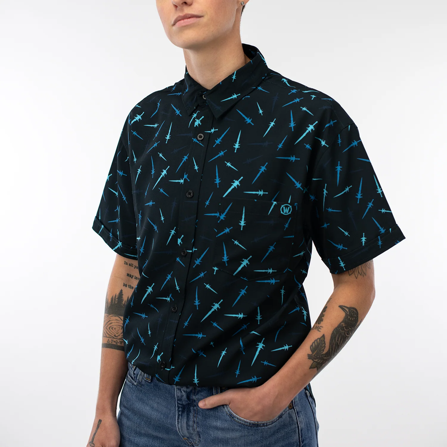World of Warcraft Frostmourne Black Button-Up Shirt - Image 2