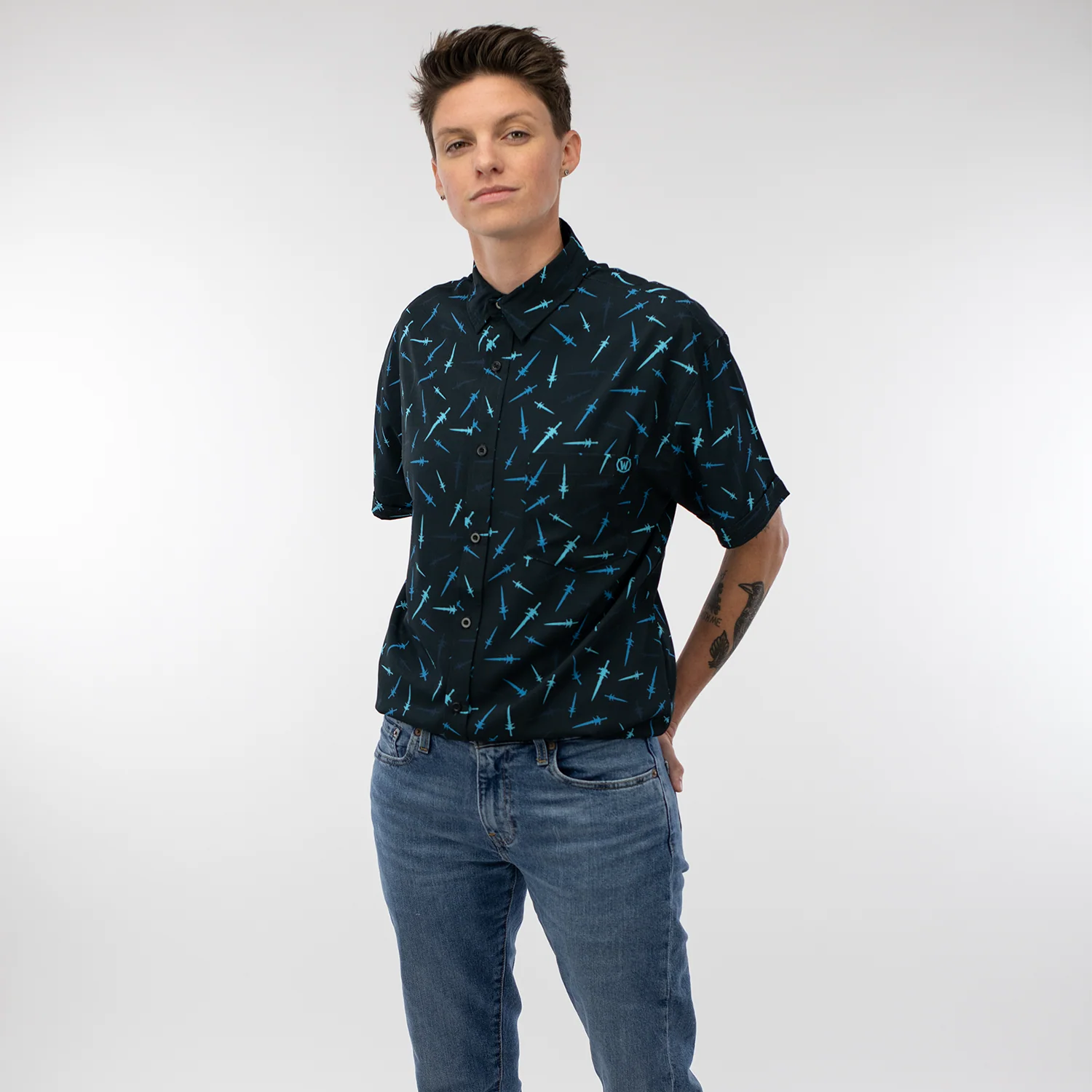 World of Warcraft Frostmourne Black Button-Up Shirt - Image 4