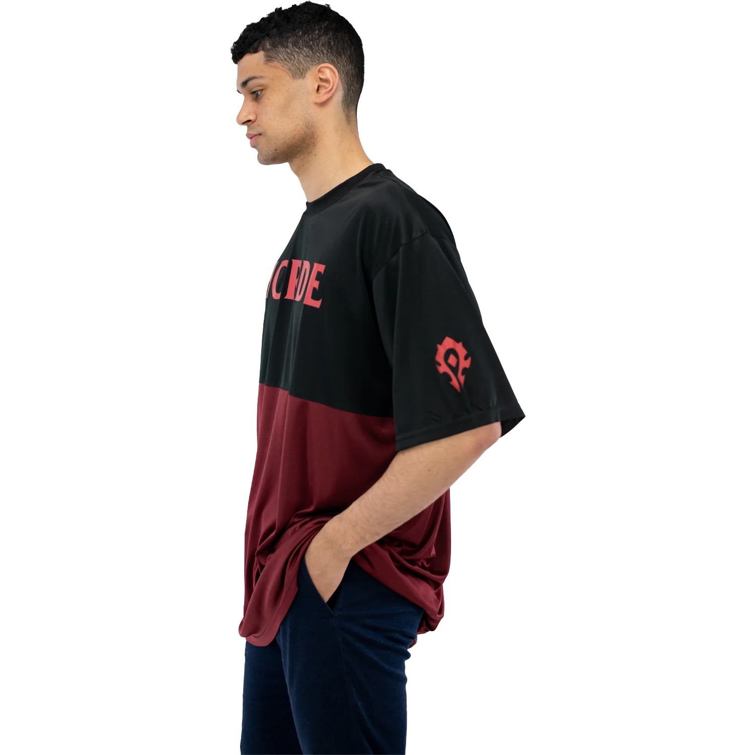 World of Warcraft Horde Red Colour Block T-Shirt - Image 3