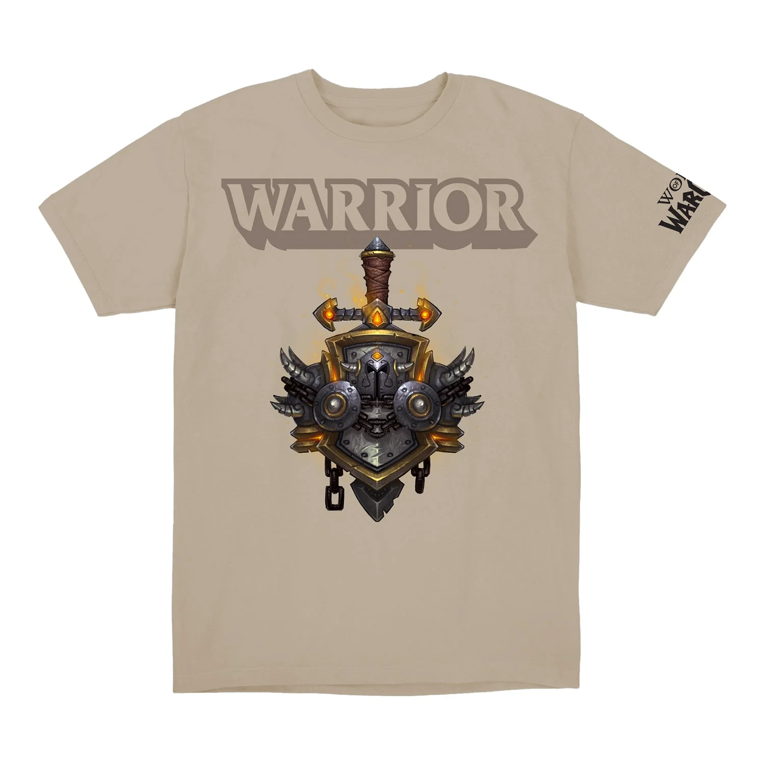 World of Warcraft Warrior Crest Tan T-Shirt
